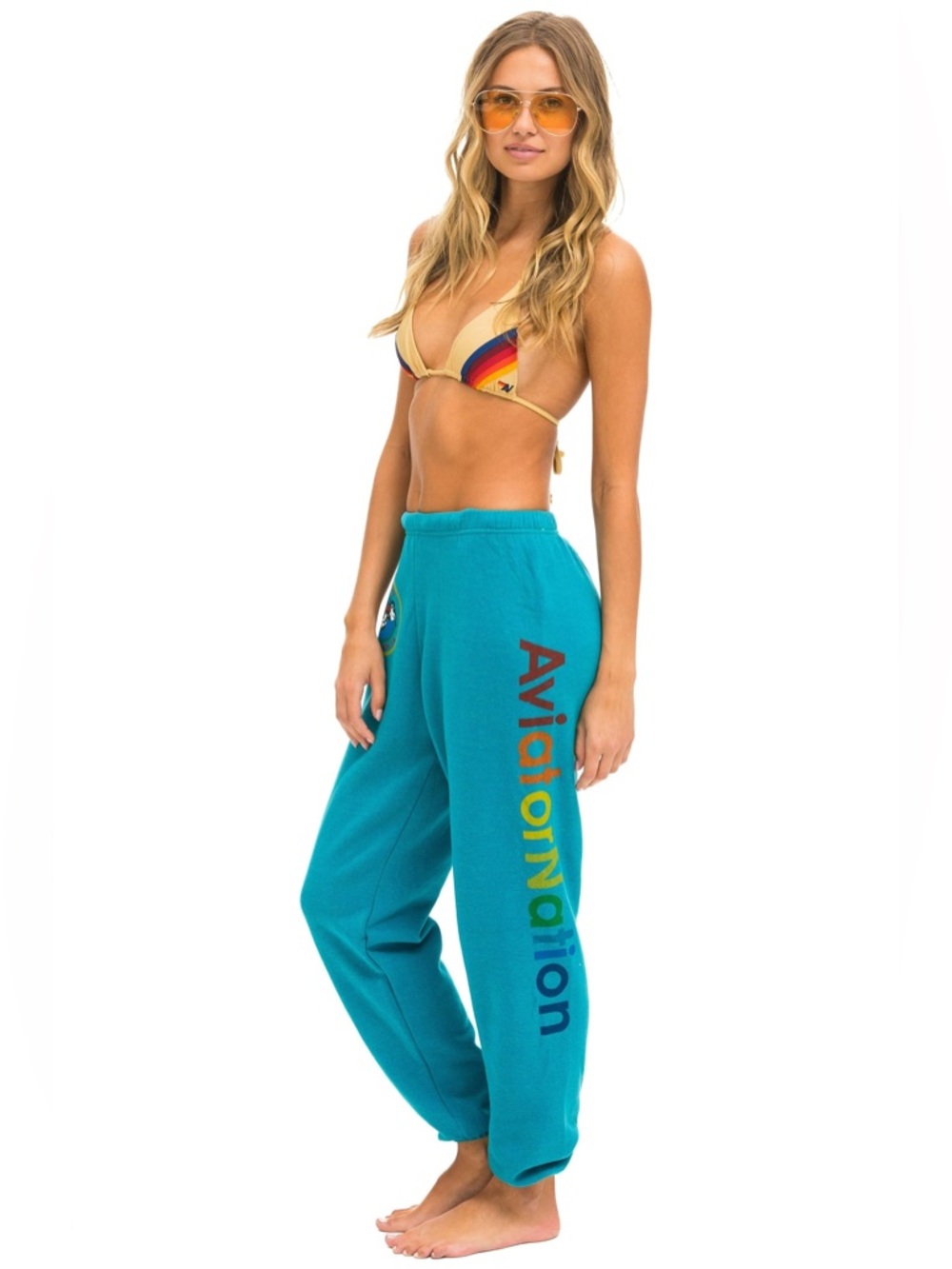 Aviator Nation Malibu Sweatpants - Teal XS